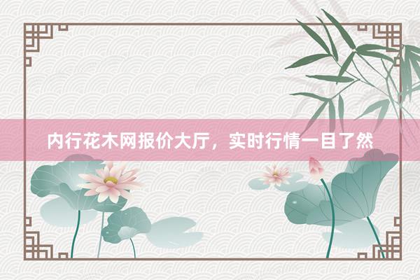 内行花木网报价大厅,实时行情一目了然