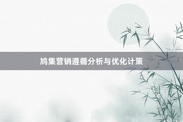 鸠集营销遵循分析与优化计策